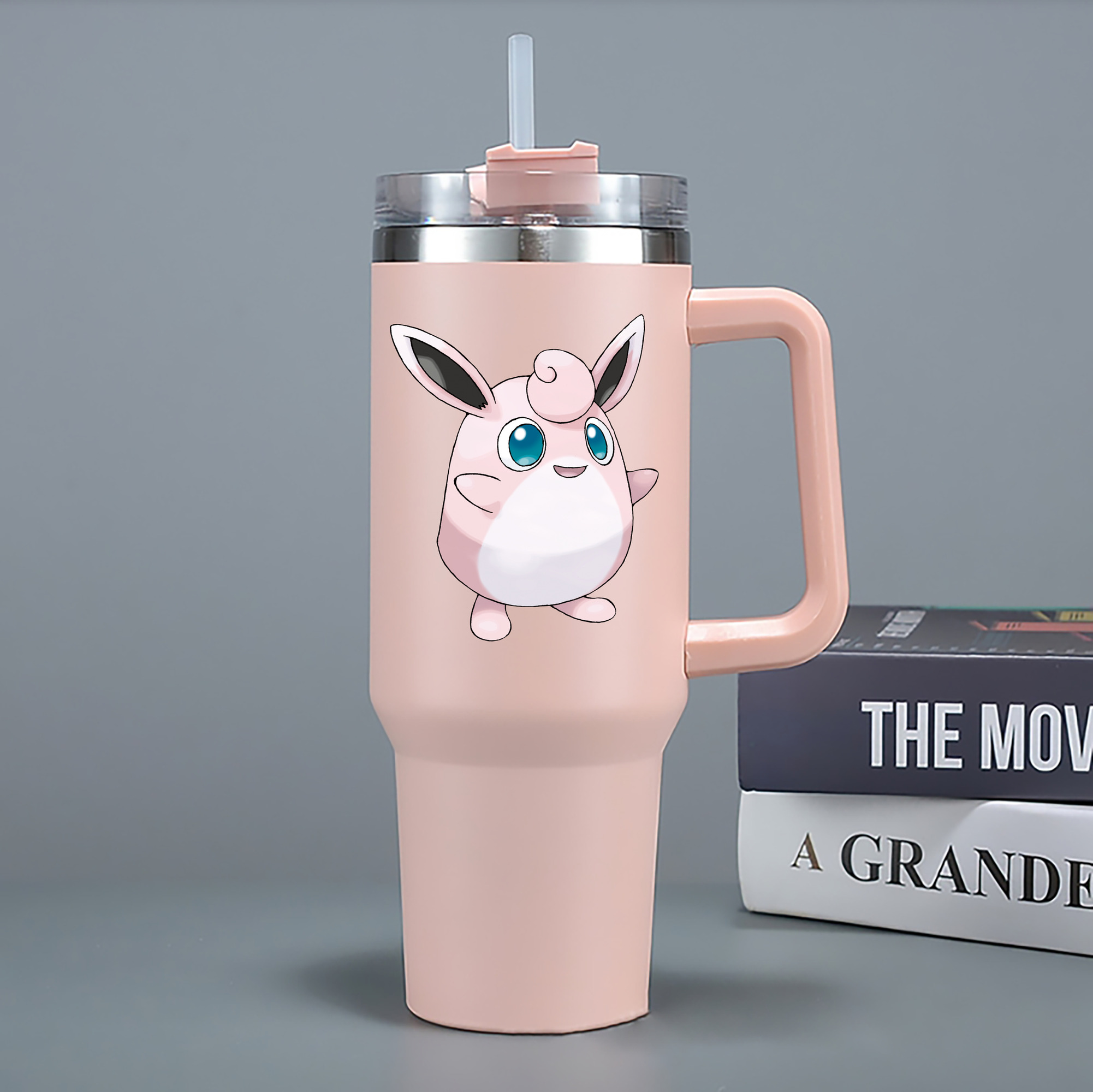 （画像用） ポケットモンスター Pokémon 1200mL車用タンブラー - クリスタルステッカー（プラスチックストロー付き）